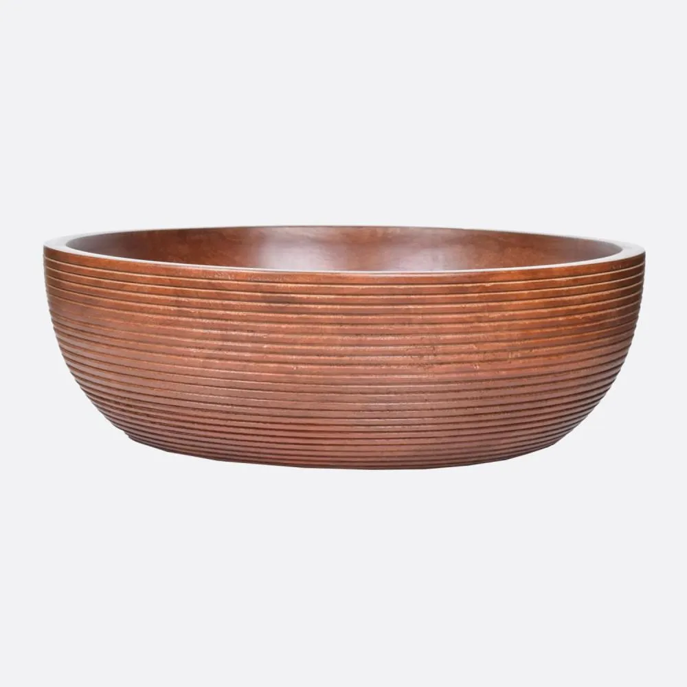 Stria Serving Bowl with Spoon & Fork