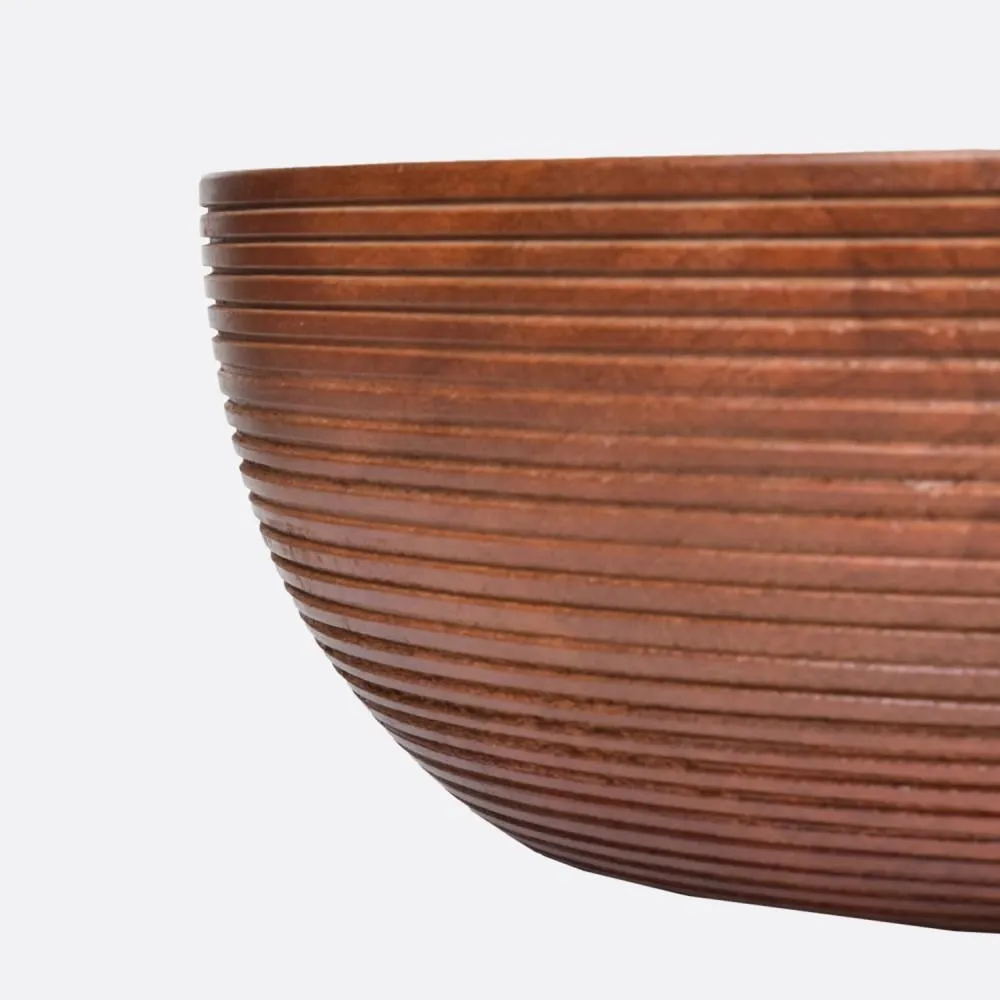 Stria Serving Bowl with Spoon & Fork