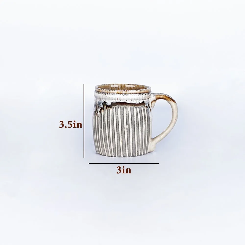 Striped Ceramic Mugs Single Piece