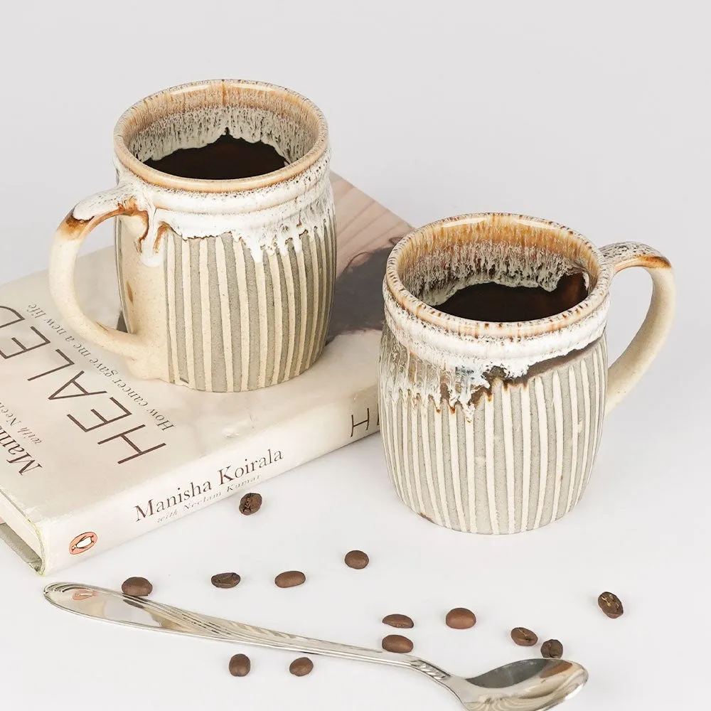 Striped Ceramic Mugs Single Piece