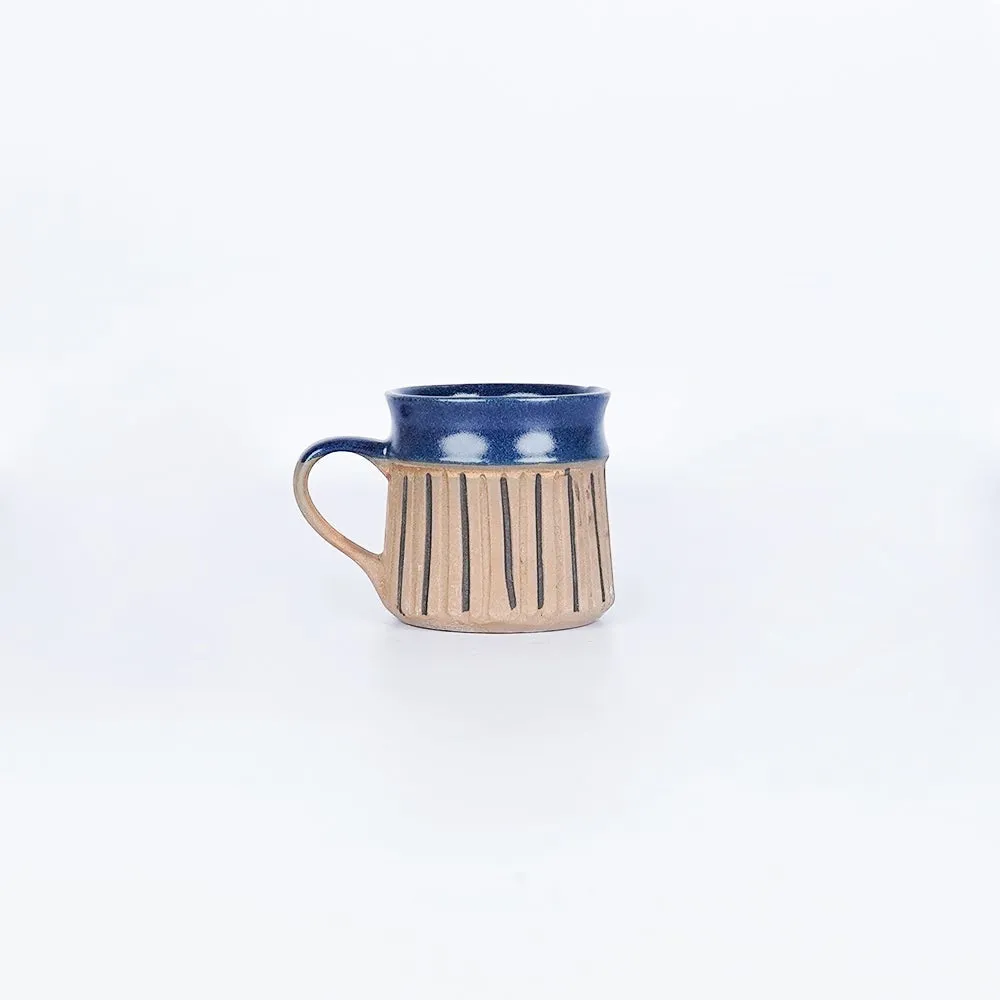Striped Designer Ceramic Mugs Set of 6