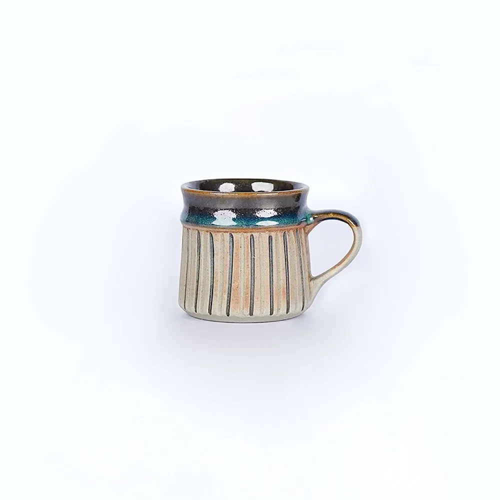 Striped Designer Ceramic Mugs Set of 6