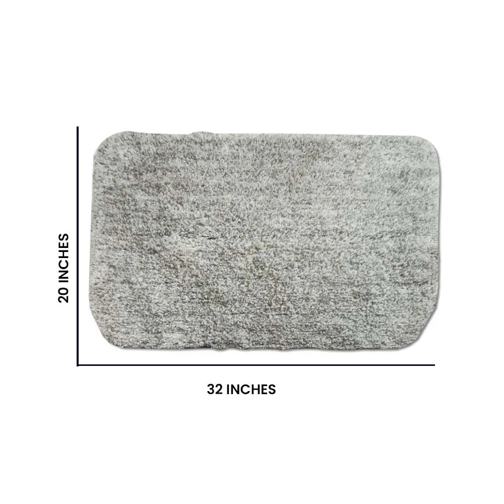 Striped Pattern High Absorbent Grey Bathmat