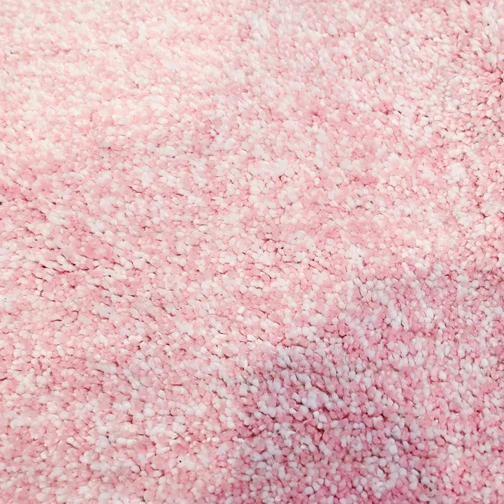 Striped Pattern High Absorbent Pink Bathmat