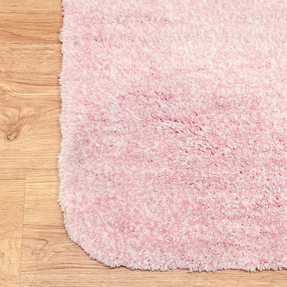 Striped Pattern High Absorbent Pink Bathmat