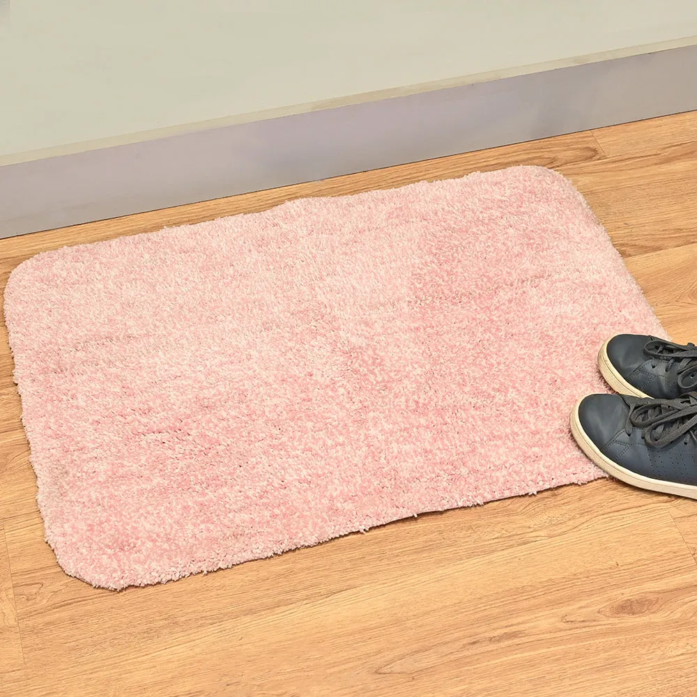 Striped Pattern High Absorbent Pink Bathmat