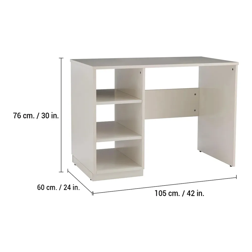 WallMantra Study Desk in Frosty White Finish