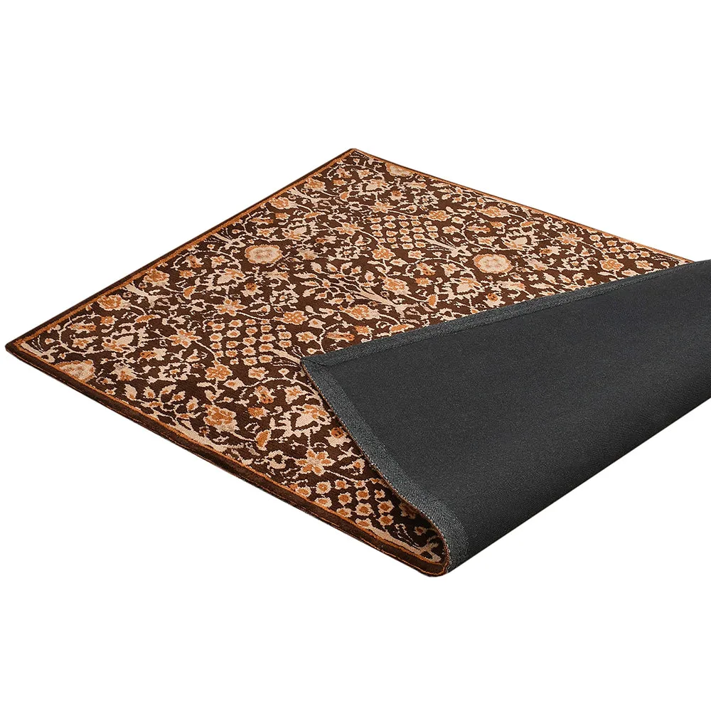 Stunning Brown and Beige Traditional Print Hand Tufted Polyester Carpet ICKC6018C2X5