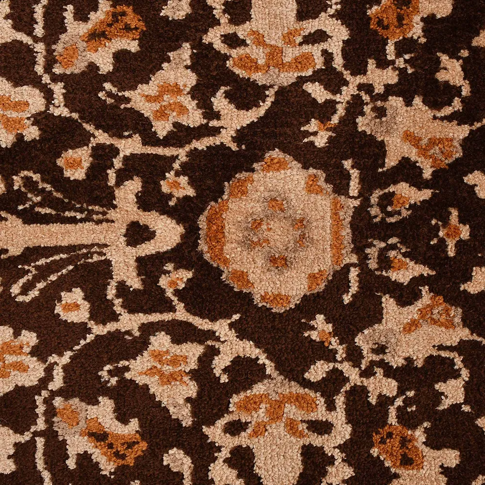 Stunning Brown and Beige Traditional Print Hand Tufted Polyester Carpet ICKC6018C2X5