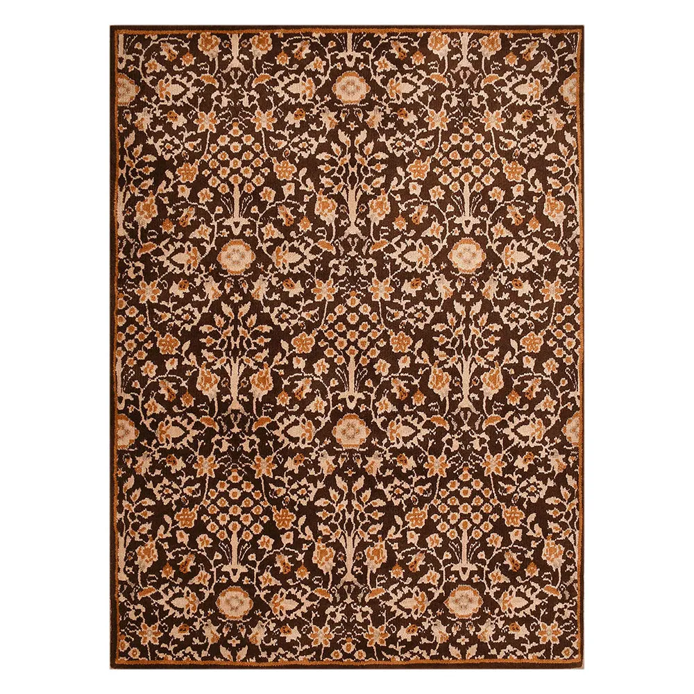 Stunning Brown and Beige Traditional Print Hand Tufted Polyester Carpet ICKC6018C2X5