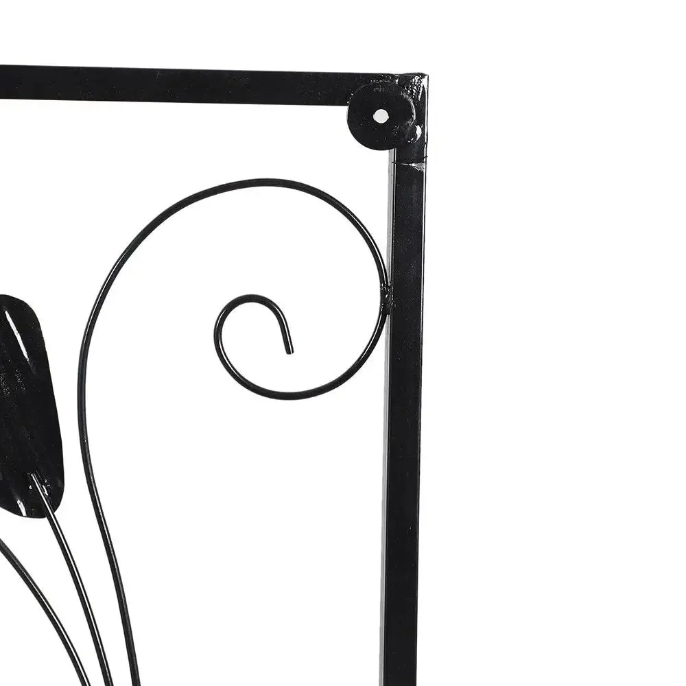 Stunning Floral Vertical Metal Wall Art Decor - Set of 2