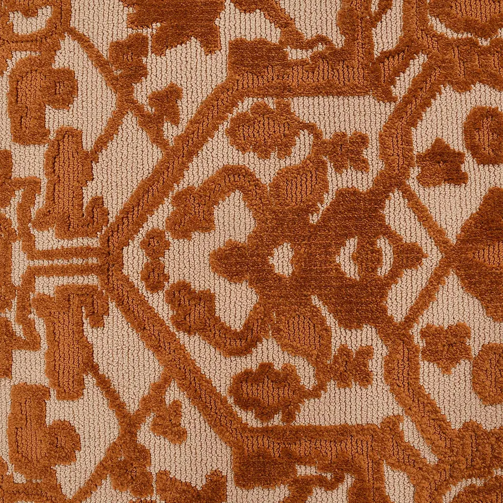 Stunning Gold and Beige Traditional Print Hand Tufted Polyester Carpet 2X5