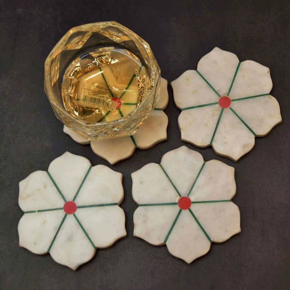 Stunning High-Quality Marble Coaster Set
