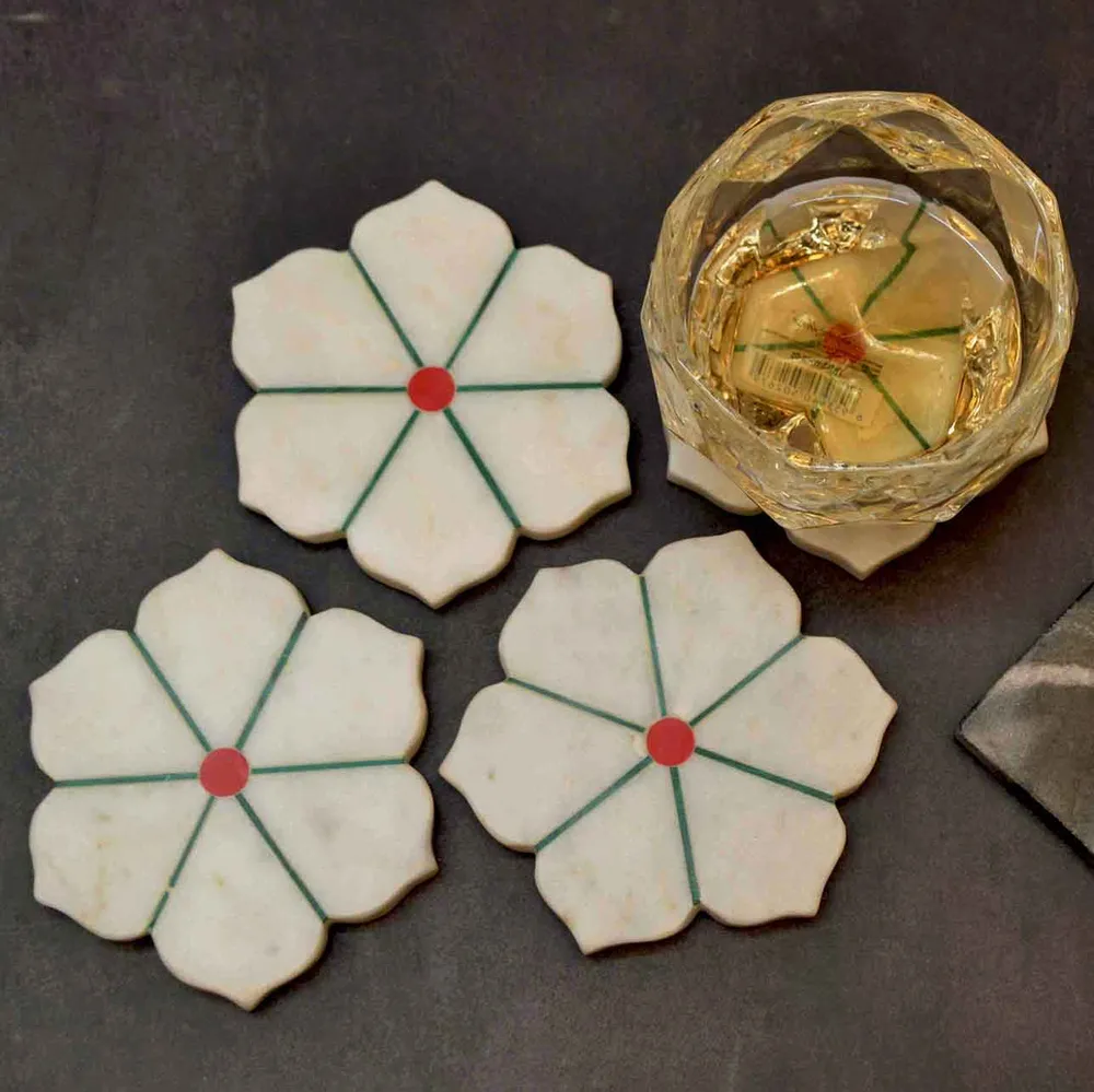 Stunning High-Quality Marble Coaster Set