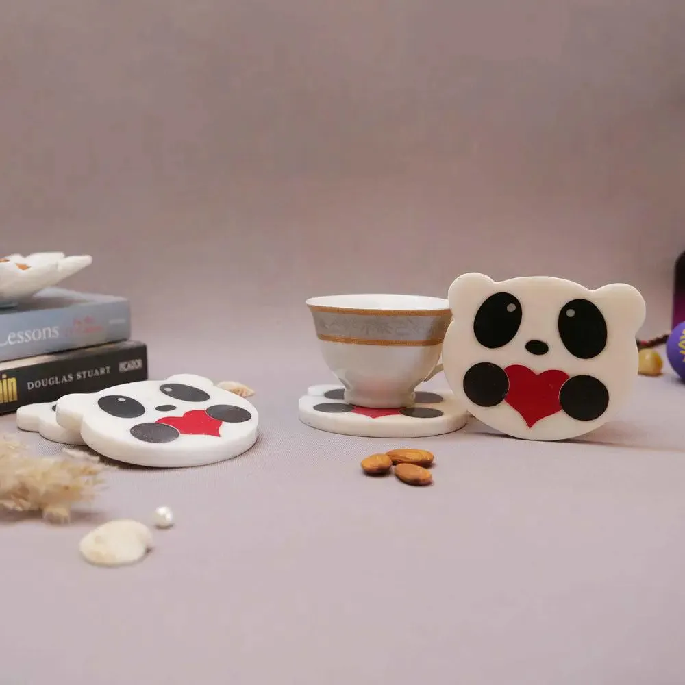 Stunning Marble & Semi Precious Stone Coaster Set