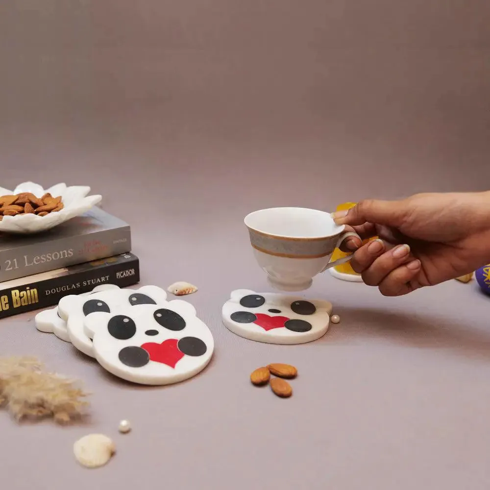 Stunning Marble & Semi Precious Stone Coaster Set