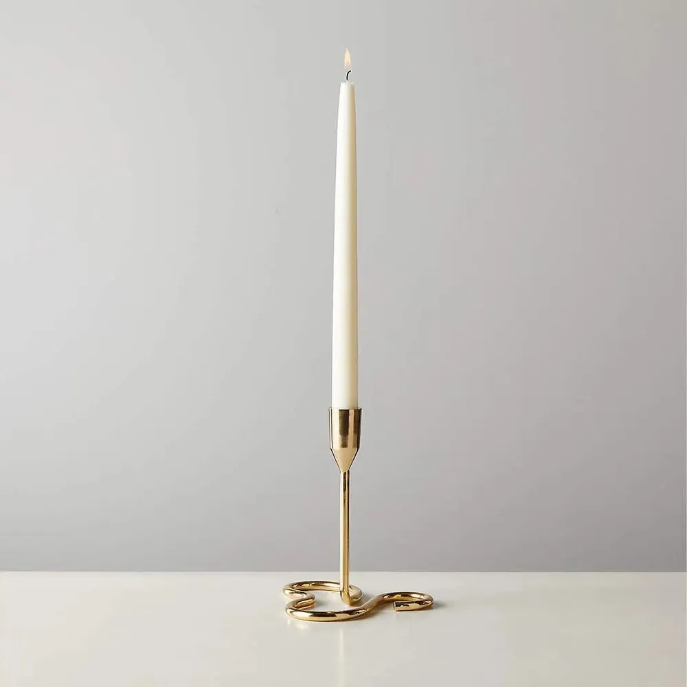 Stunning Metallic Taper Candle Holders with Sturdy Base (Set of 3)