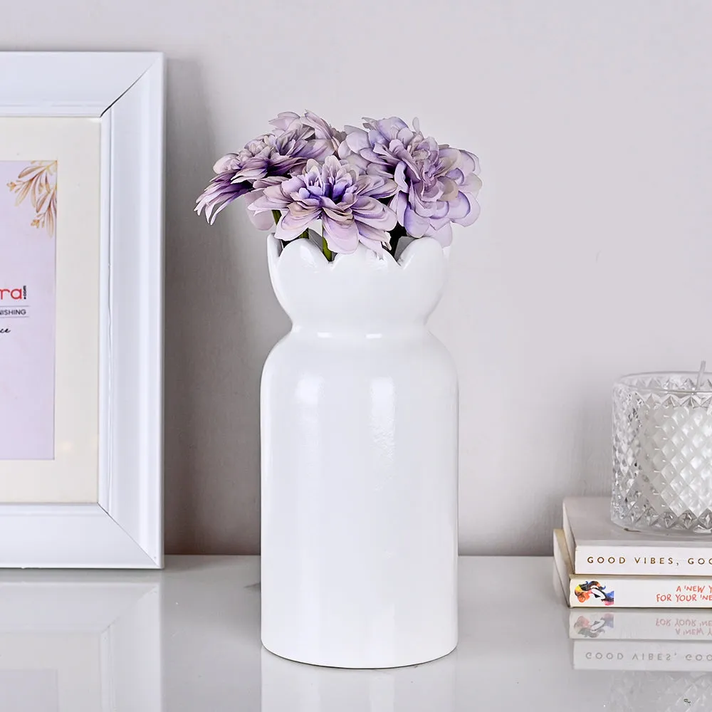 Stunning Mid-size Gift Wrap Shaped High-quality Ceramic Flower Vase (Available in Multiple colors) Pink