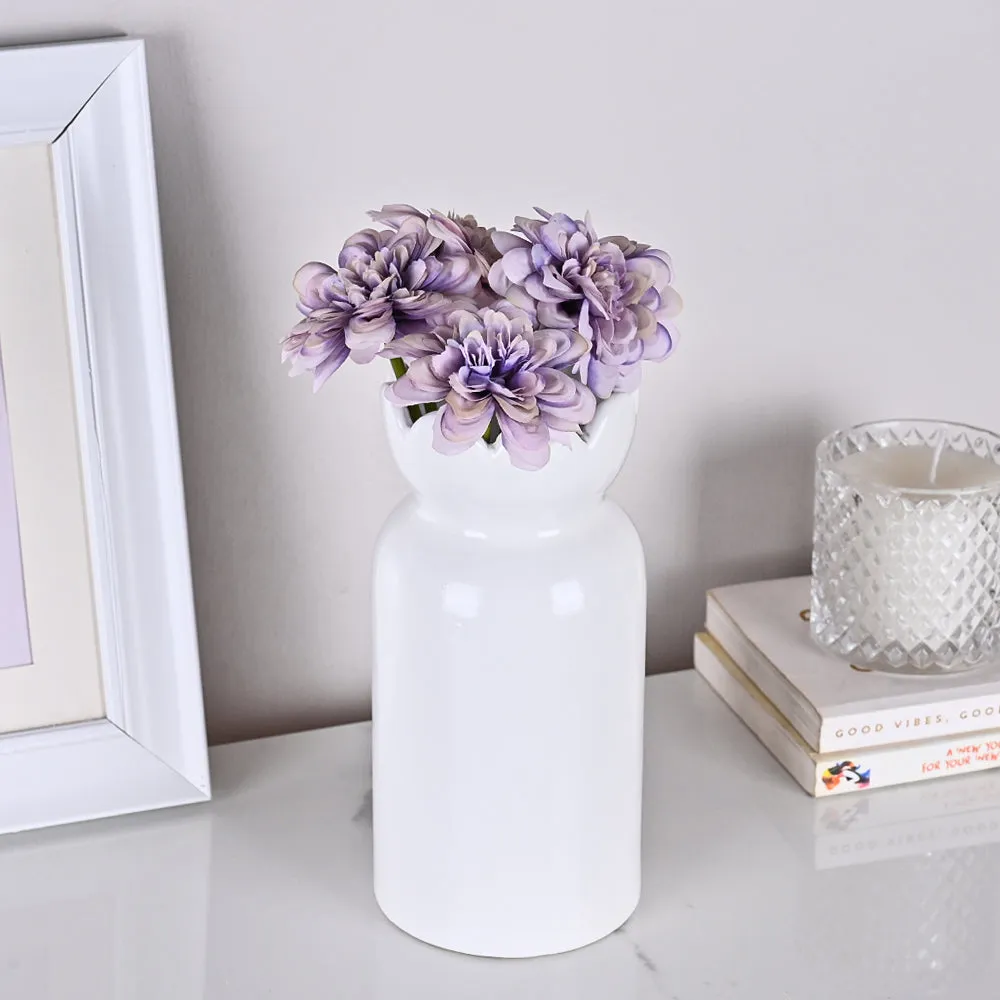 Stunning Mid-size Gift Wrap Shaped High-quality Ceramic Flower Vase (Available in Multiple colors) Pink