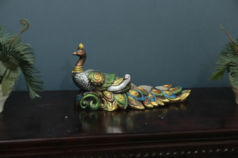 Stunning Peacock Table Accent for Bedroom/Living Area Single Piece