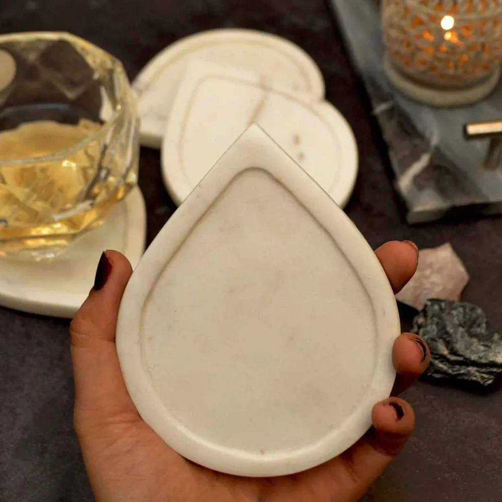 Stunning Premium Marble Coaster Set