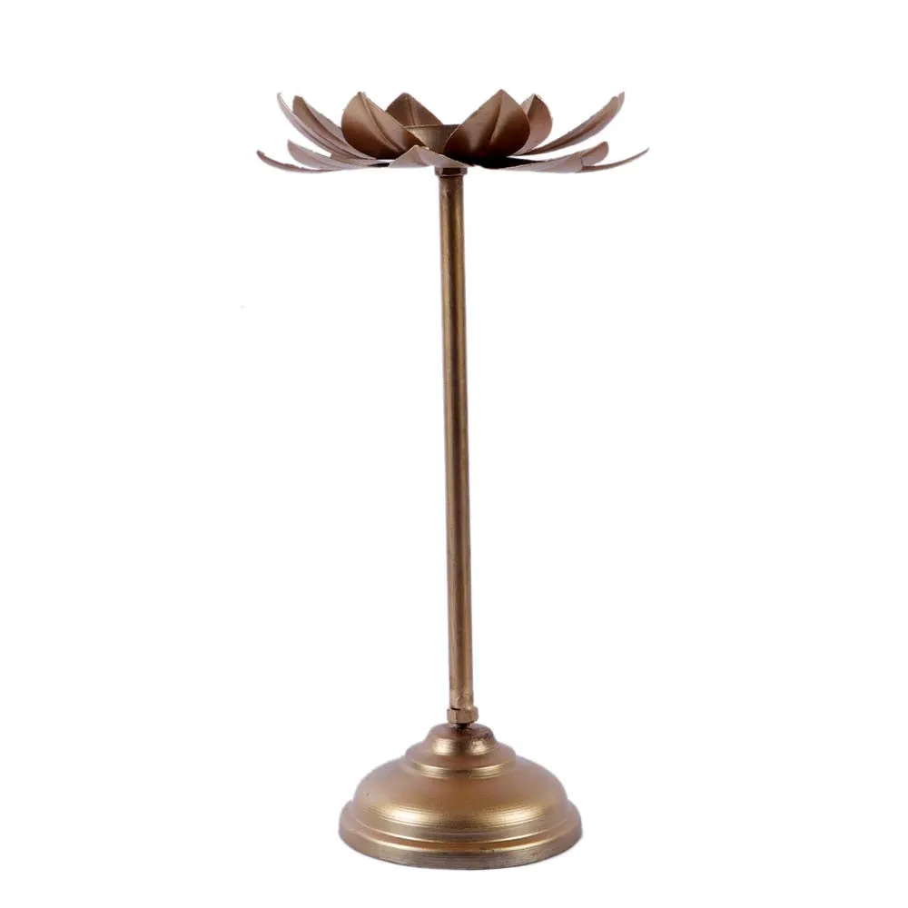 Stunning Rose Metal Urli Bowl with Detachable Tea light Stand Set of 4