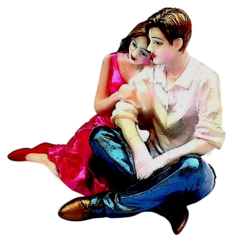 Stunning Sitting Couple Miniature Table Accent ( Best Valentine Day Gifts)