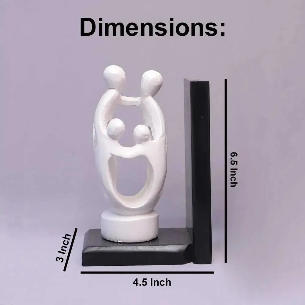 Stunning White Paleva Stone Bookend (Set of 2)