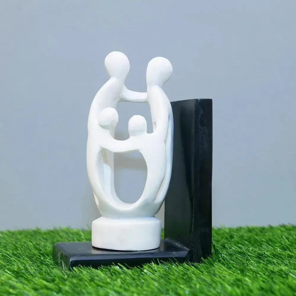 Stunning White Paleva Stone Bookend (Set of 2)