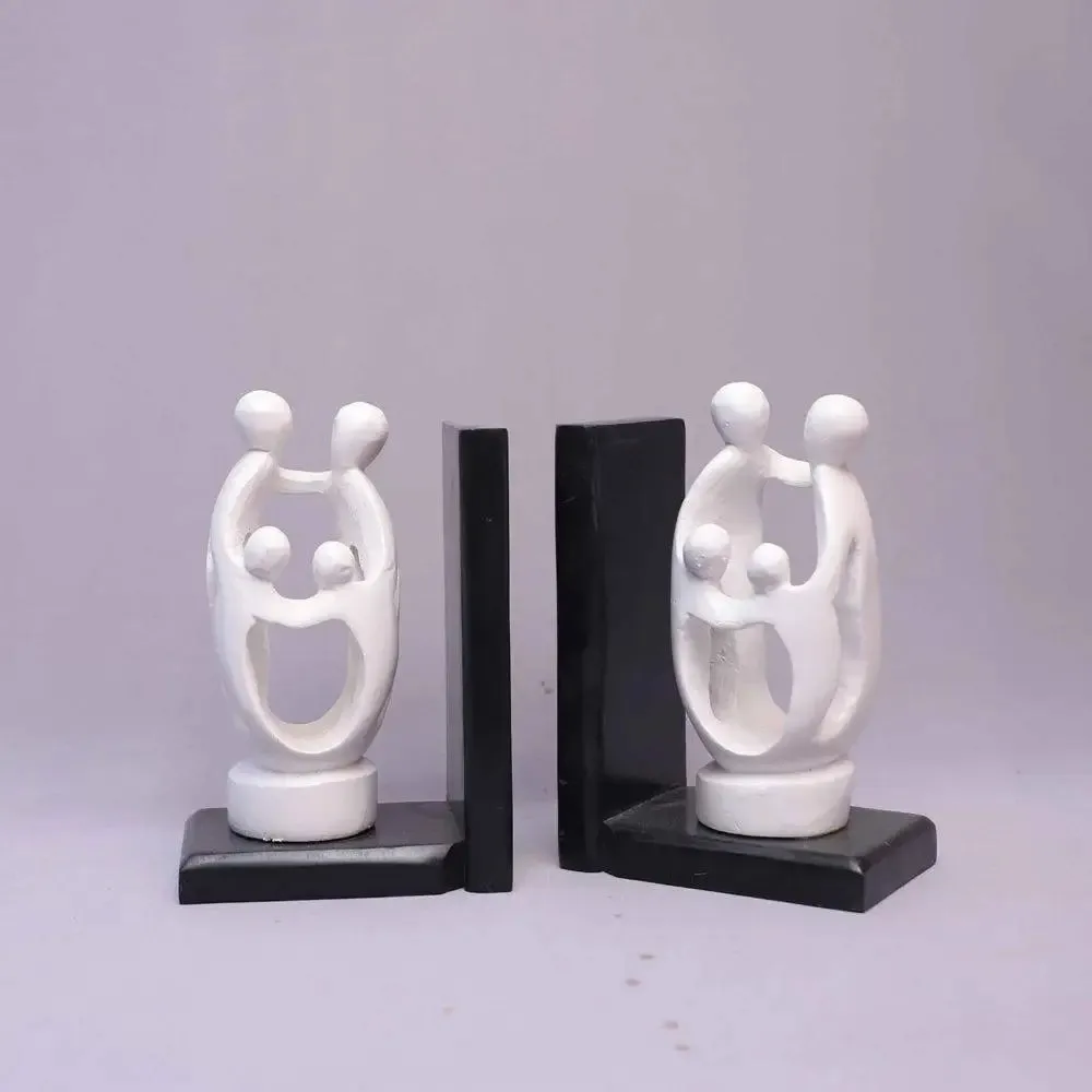 Stunning White Paleva Stone Bookend (Set of 2)