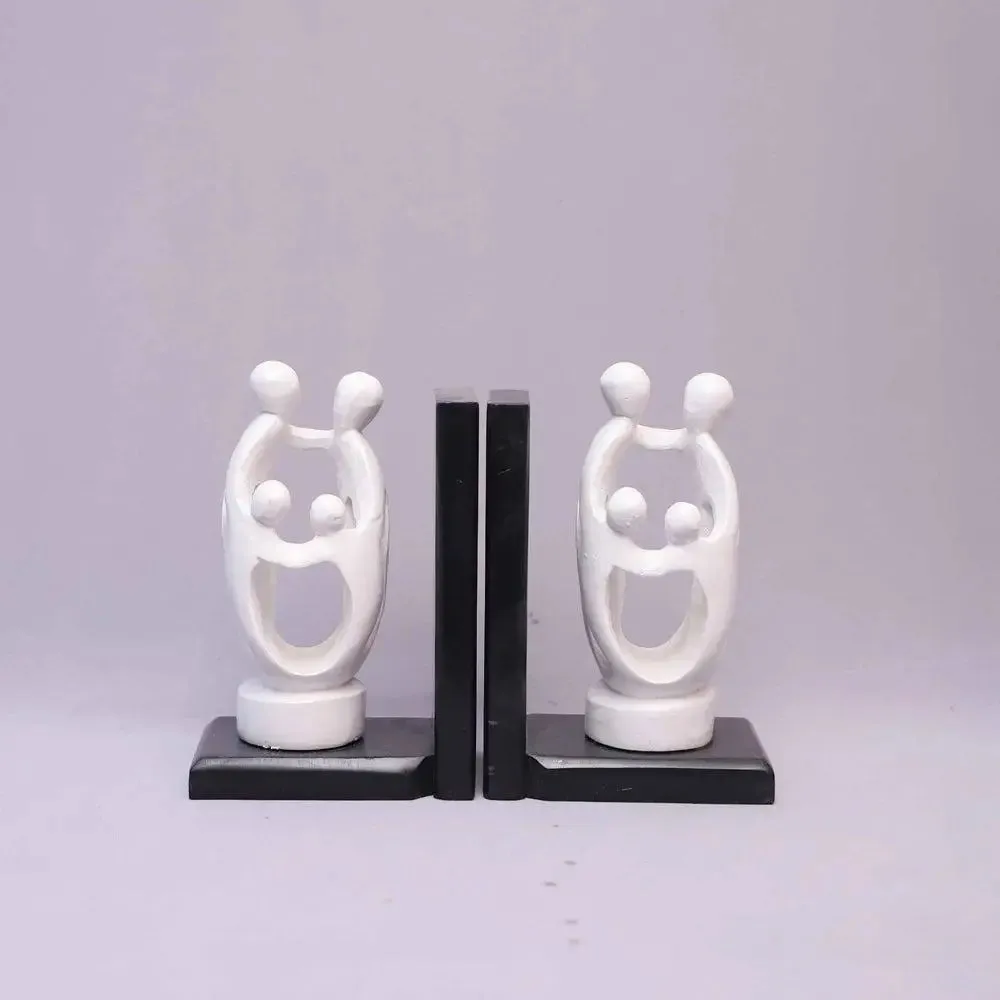 Stunning White Paleva Stone Bookend (Set of 2)