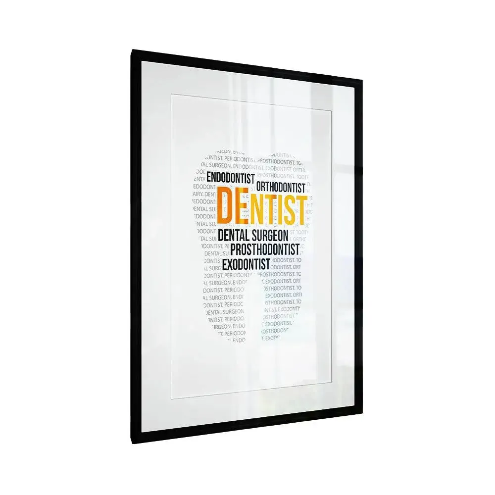 Sturdy Framed Wall Art Piece for Dentist's Office