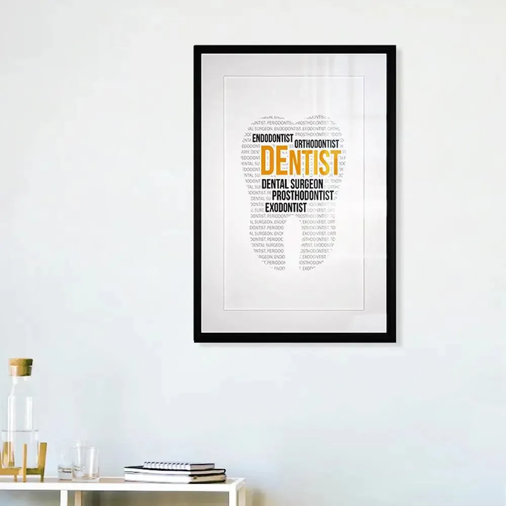 Sturdy Framed Wall Art Piece for Dentist's Office