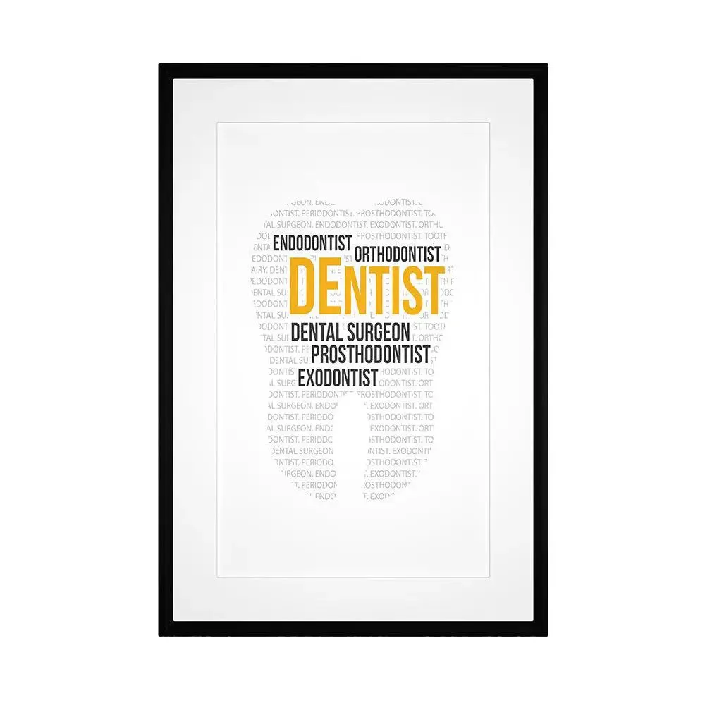 Sturdy Framed Wall Art Piece for Dentist's Office