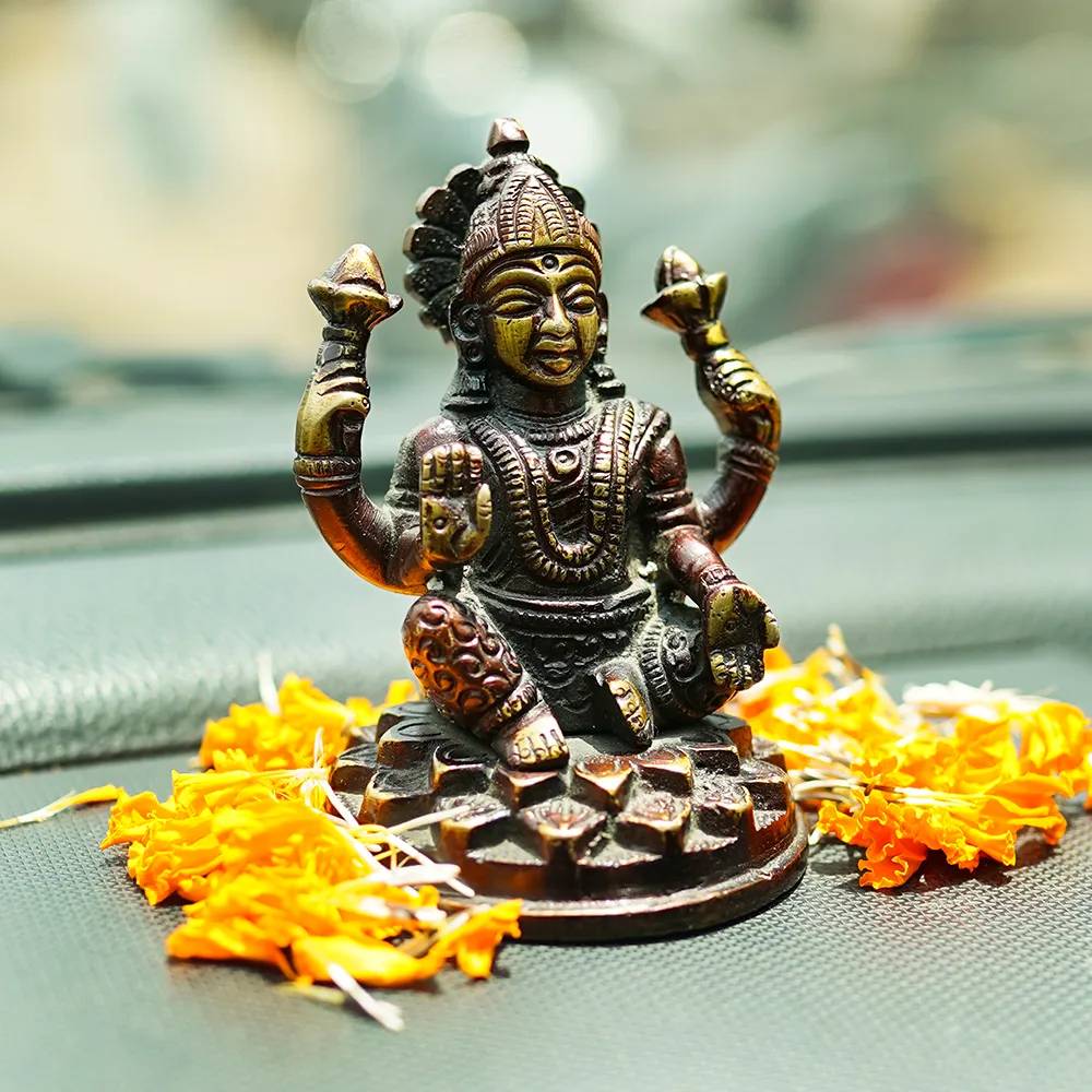 Sturdy Lakshami Maa Brass Multiuse Sitting Idol Showpiece
