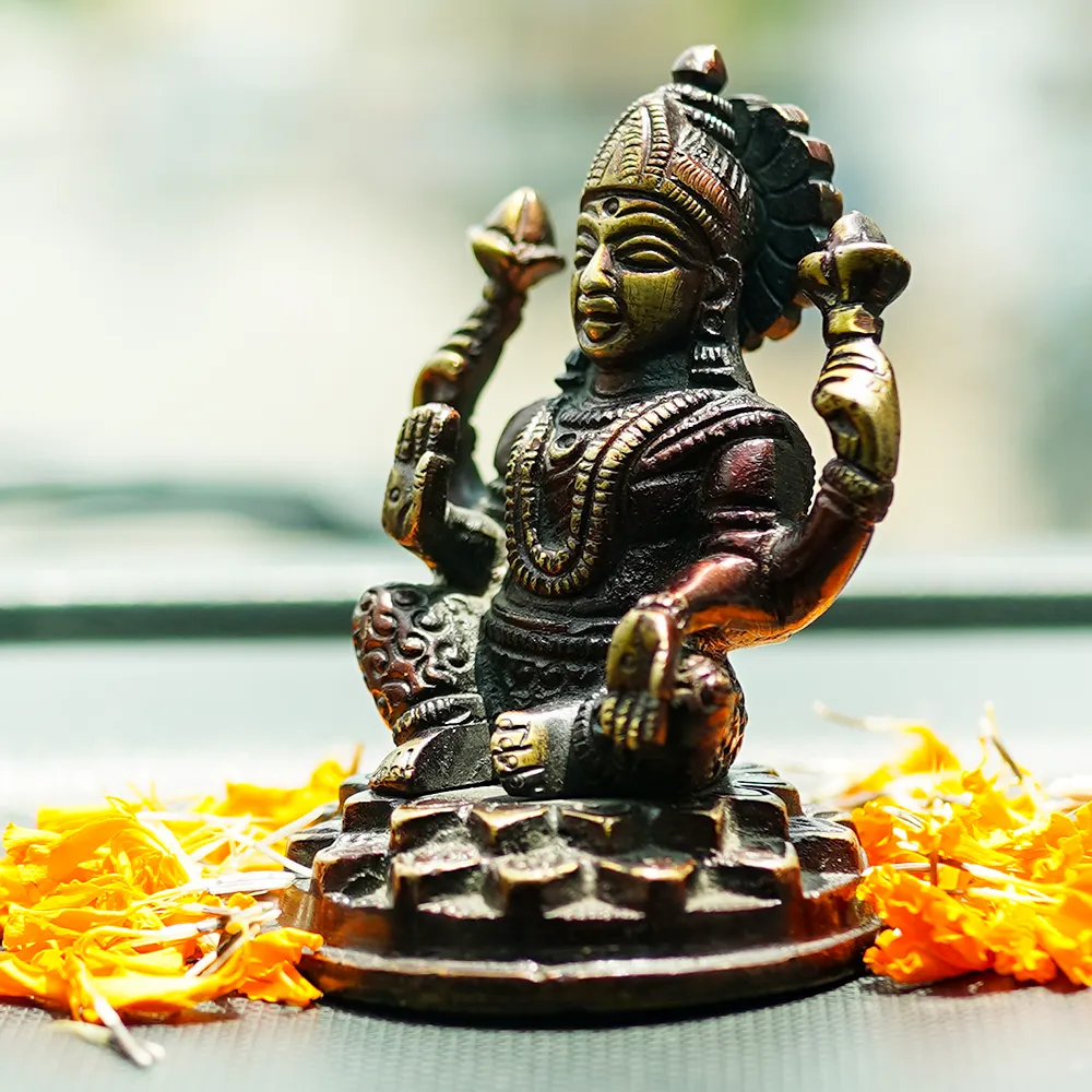 Sturdy Lakshami Maa Brass Multiuse Sitting Idol Showpiece