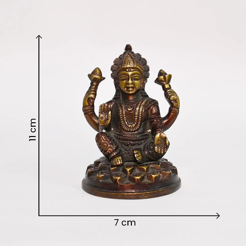 Sturdy Lakshami Maa Brass Multiuse Sitting Idol Showpiece