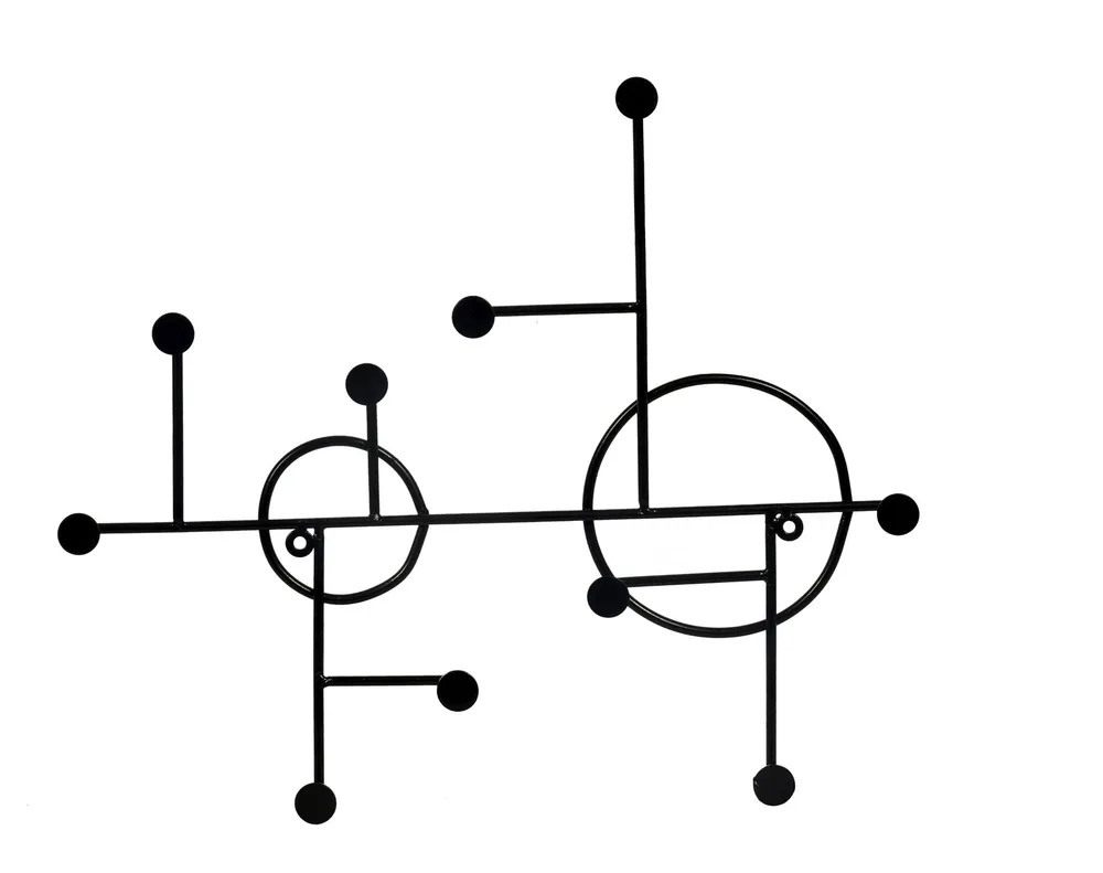 Stylish Black Metal Key Wall Hook Design