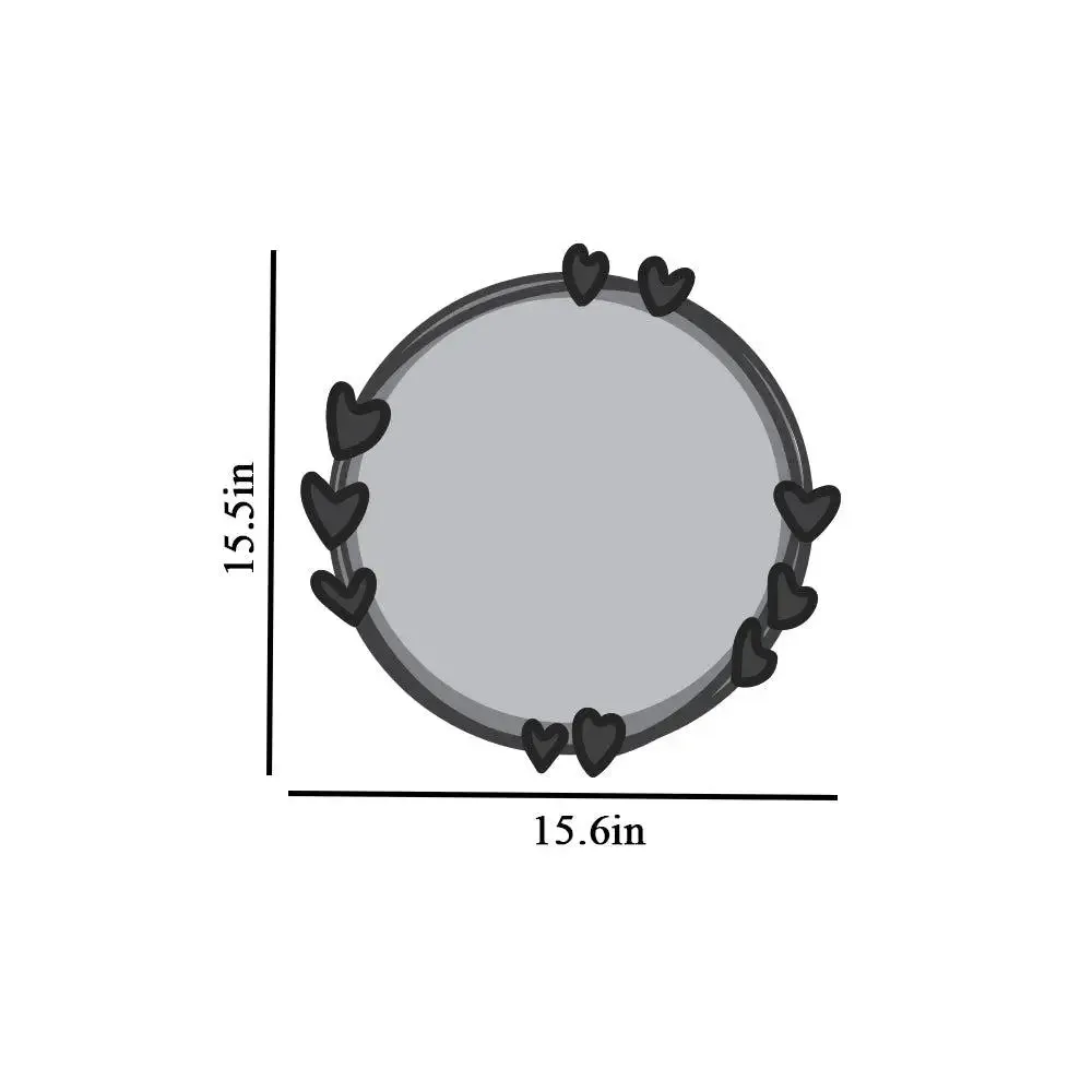 Stylish Decorative Mirror/ Wall Mirror with Heart Wooden Frame