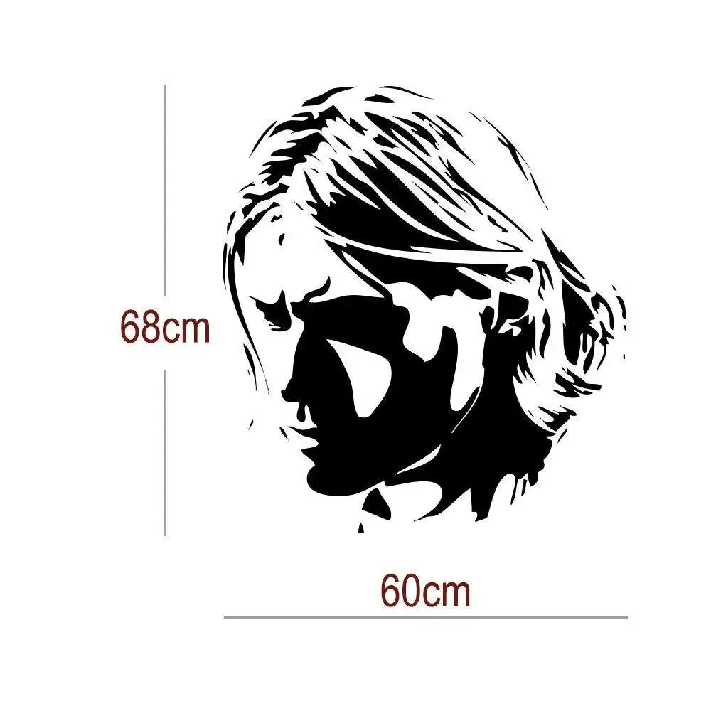 Stylish Kurt Cobain Music Wall Sticker And Wall Decal