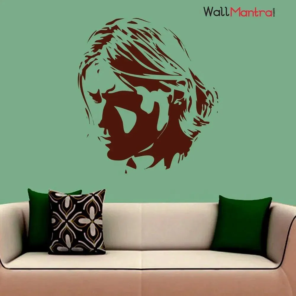 Stylish Kurt Cobain Music Wall Sticker And Wall Decal
