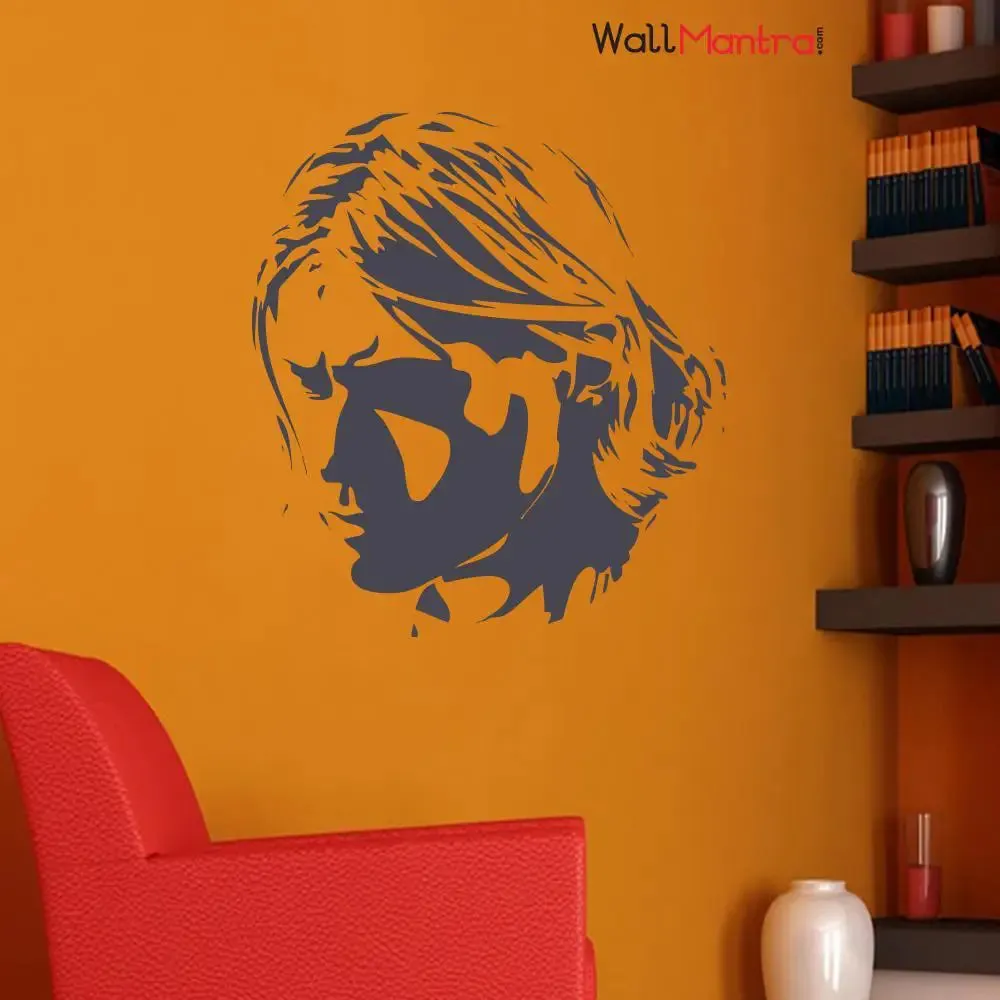 Stylish Kurt Cobain Music Wall Sticker And Wall Decal
