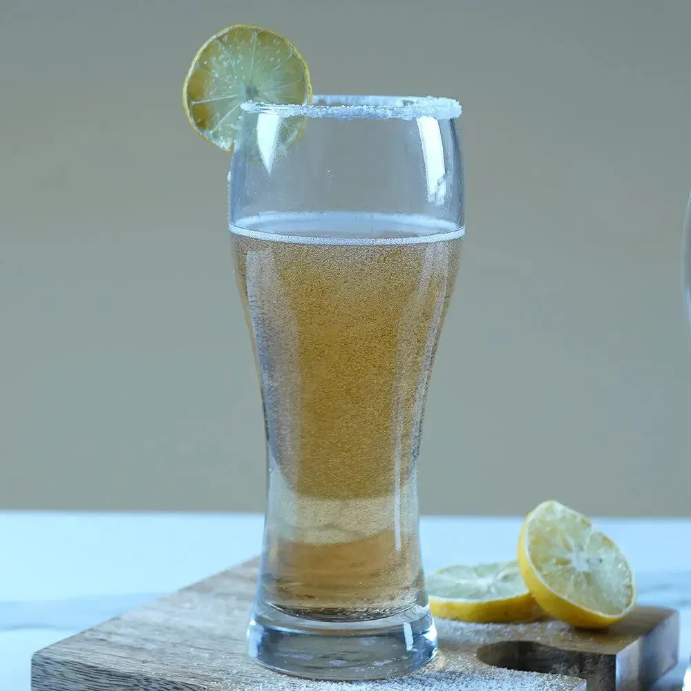 Stylish Long Tapered Solid Beer Glass Set of 2