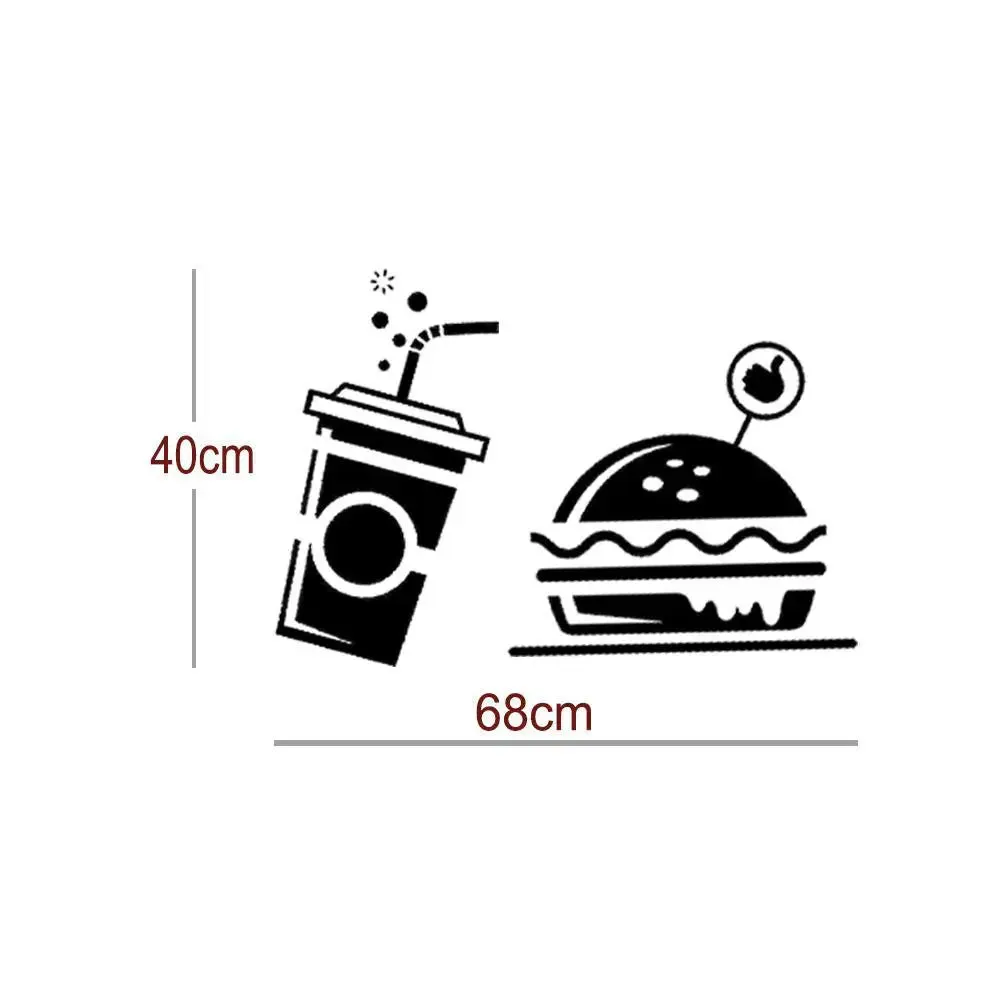 Stylish Look Fast Food Wall Decal Wall Sticker