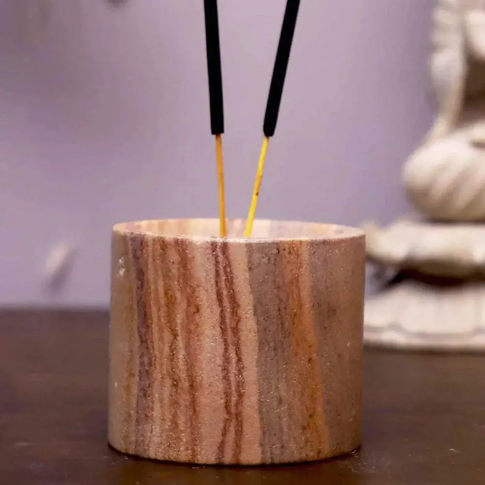 Stylish Marble Soapstone Incense Stick Holder (Small)