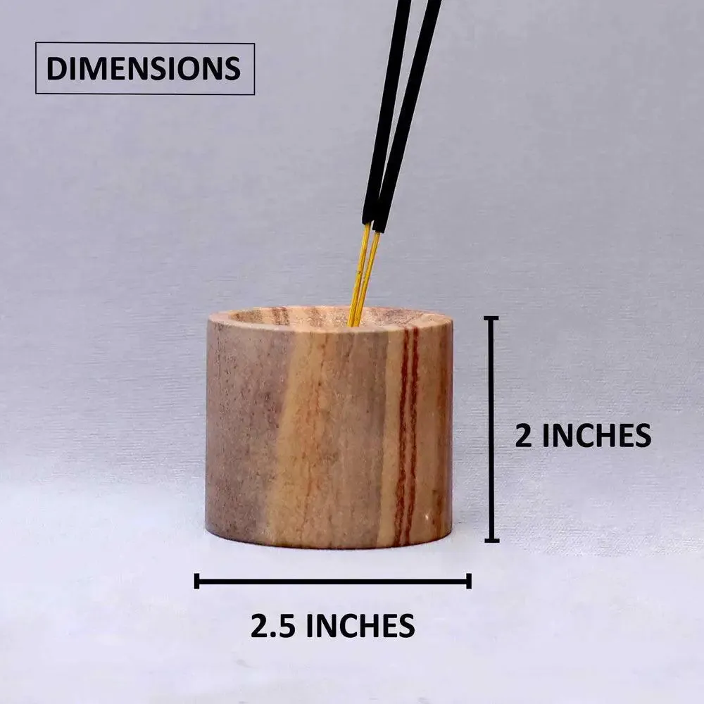 Stylish Marble Soapstone Incense Stick Holder (Small)