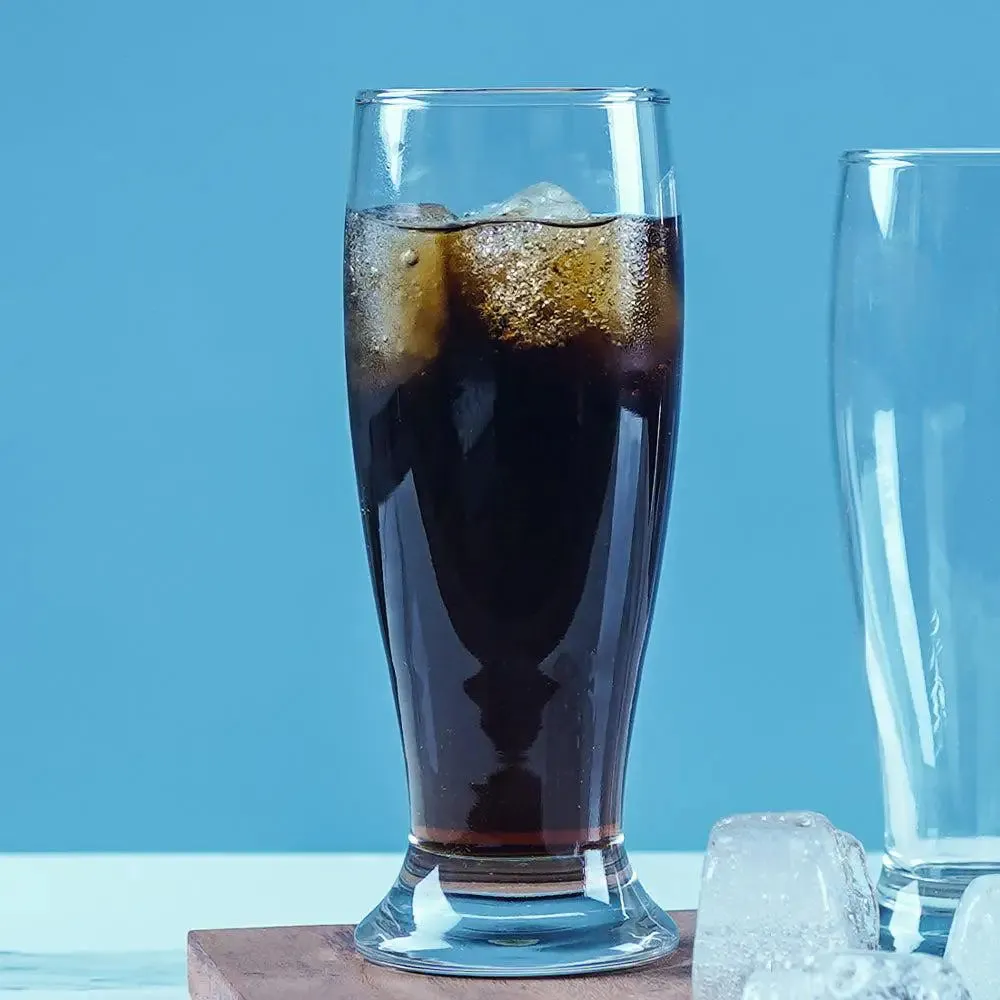 Stylish Weizen Beer Glass With Sturdy Base Set of 2