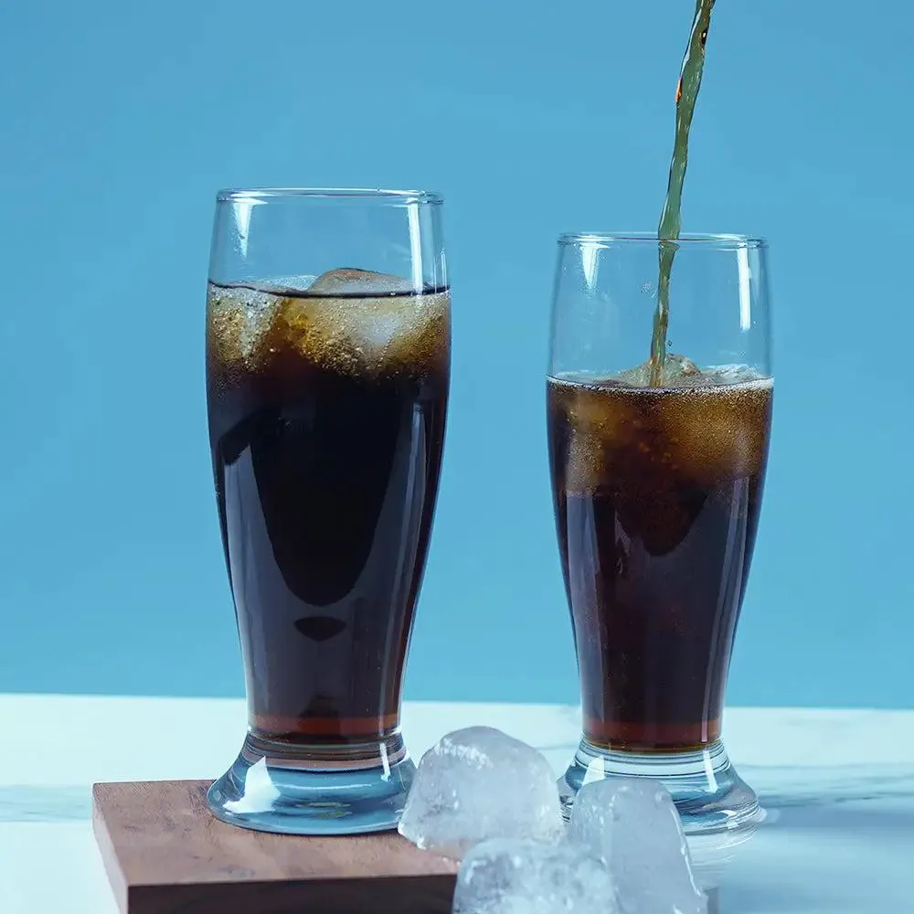 Stylish Weizen Beer Glass With Sturdy Base Set of 2