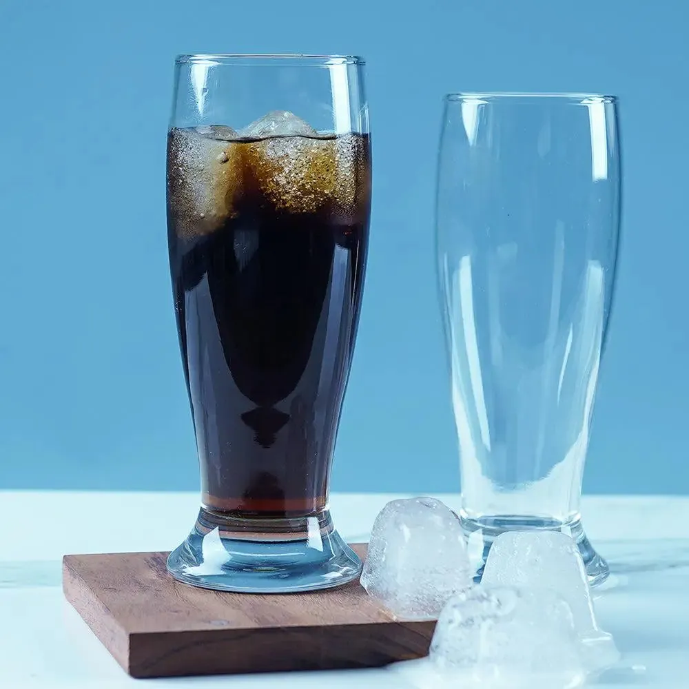 Stylish Weizen Beer Glass With Sturdy Base Set of 2