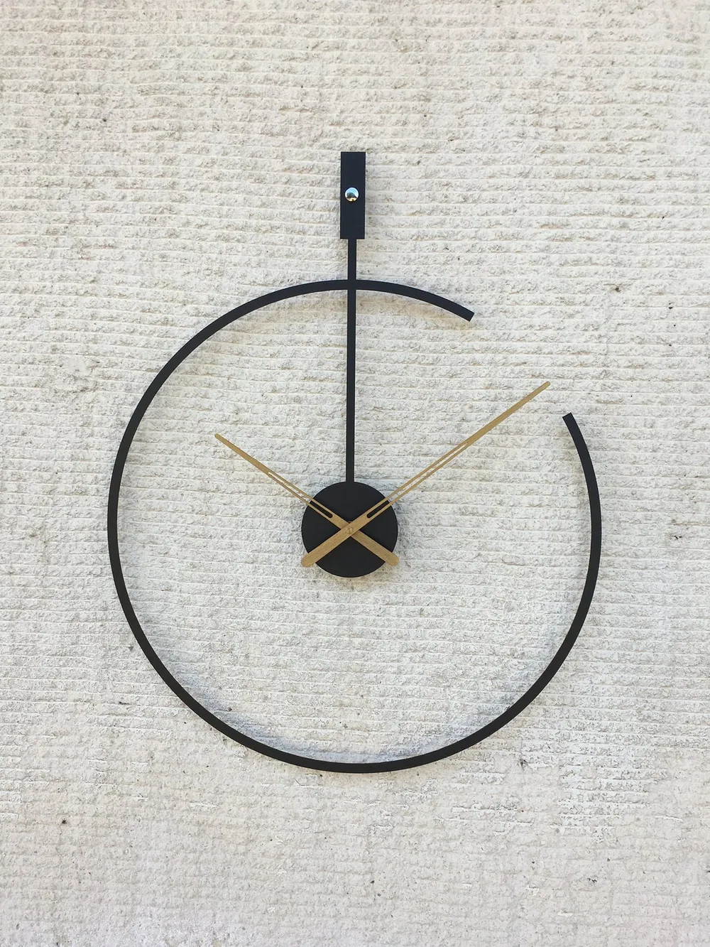 Subtle Incomplete Contemporary Designed Metal Wall Clock
